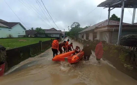 652 Rumah di Muara Enim Terendam Banjir 1 Meter, Evakuasi Masih Berlangsung