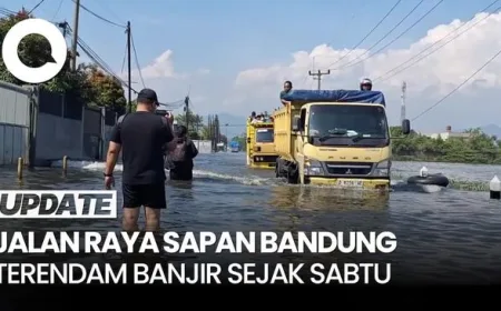 Banjir di Jalan Raya Sapan Bandung: Akses Terhambat Sejak Sabtu
