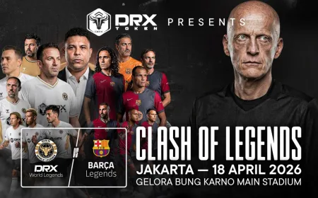 Legenda Barcelona dan Bintang Dunia Siap Guncang Clash of Legends 2026 di SUGBK