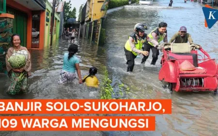 Banjir Solo-Sukoharjo 2026: 109 Warga Mengungsi, 715 KK Terdampak Berat