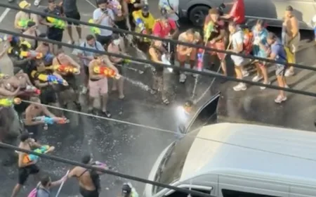 Turis Aniaya Sopir Saat Perang Air Songkran di Thailand, 7 Ditangkap Polisi