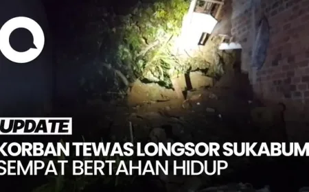 Longsor Sukabumi: Korban Sempat Bertahan Hidup Sebelum Tewas Tertimbun