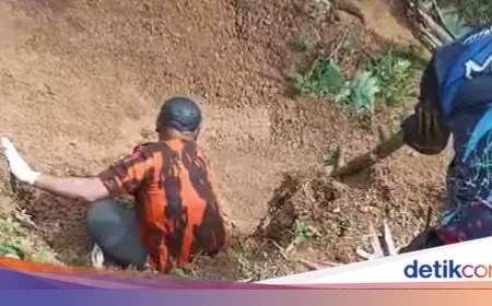 Longsor di Pemakaman Cianjur: 2 Jenazah Tergantung di Tebing, Tim BPBD Turun Tangan