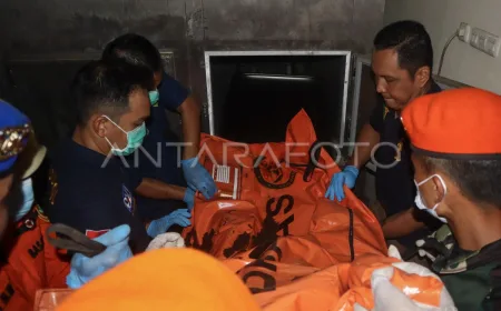 Evakuasi Jenazah Korban Kecelakaan Helikopter di Kalimantan Barat