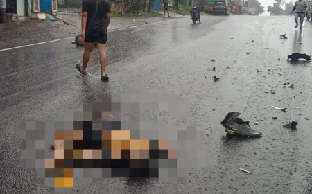 Kecelakaan Maut di Girian: Pengendara Motor Tewas Usai Tabrakan dengan Mobil Pick Up