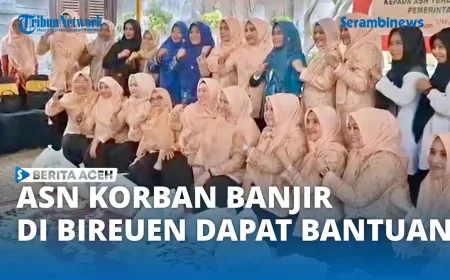 DWP Aceh Salurkan Bantuan Sembako untuk 100 ASN Korban Banjir di Bireuen