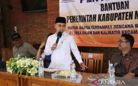 Pemkab Mojokerto Salurkan Bantuan Sosial untuk 146 Warga Terdampak Longsor