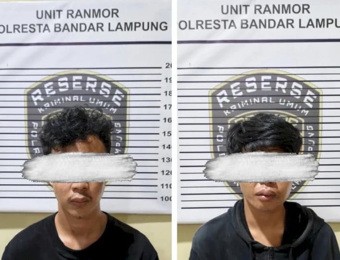 Dua Pelaku Curanmor di Bandar Lampung Nyaris Dihajar Massa Usai Tertangkap Basah