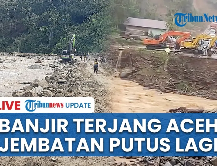 Banjir di Aceh Terjang Jembatan Nasional Blangkejeren-Kutacane, Lalu Lintas Lumpuh Total