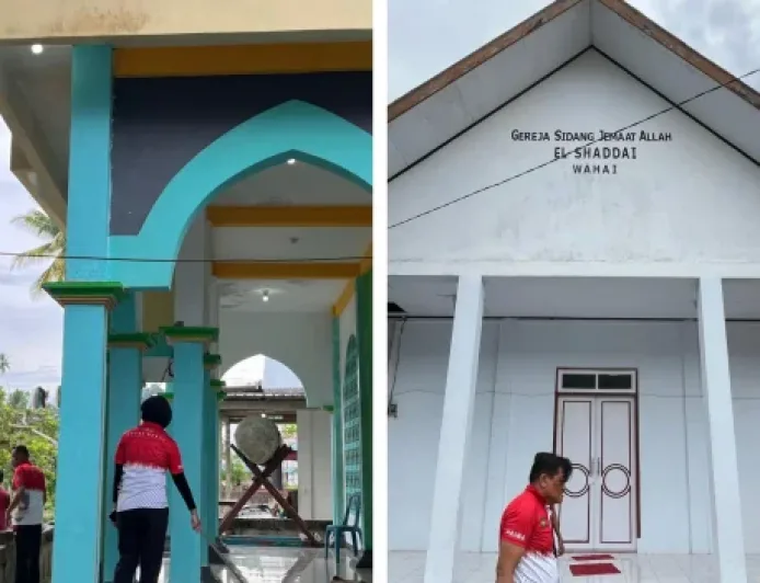 Lapas Wahai Gelar Bakti Sosial Bersih-Bersih Tempat Ibadah Sambut HBP ke-62