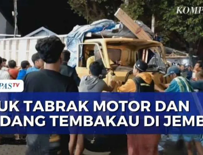 Diduga Rem Blong, Kecelakaan Beruntun di Jember Libatkan Dua Truk dan Motor