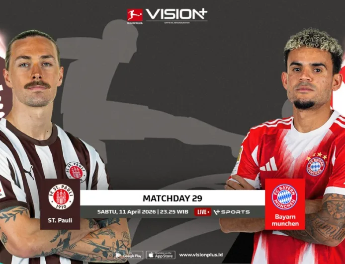Link Live Streaming St. Pauli vs Bayern Munich di Bundesliga 2025-2026 Malam Ini di VISION+