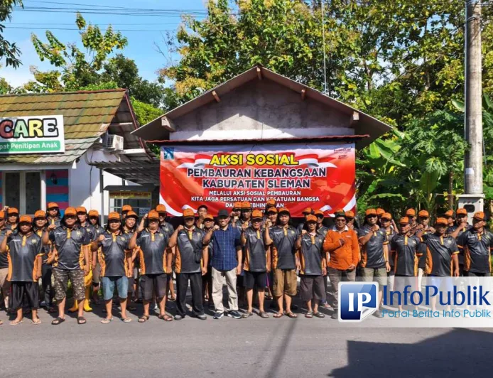 Kesbangpol Sleman Perkuat Kebhinekaan Lewat Aksi Sosial Pembauran Kebangsaan