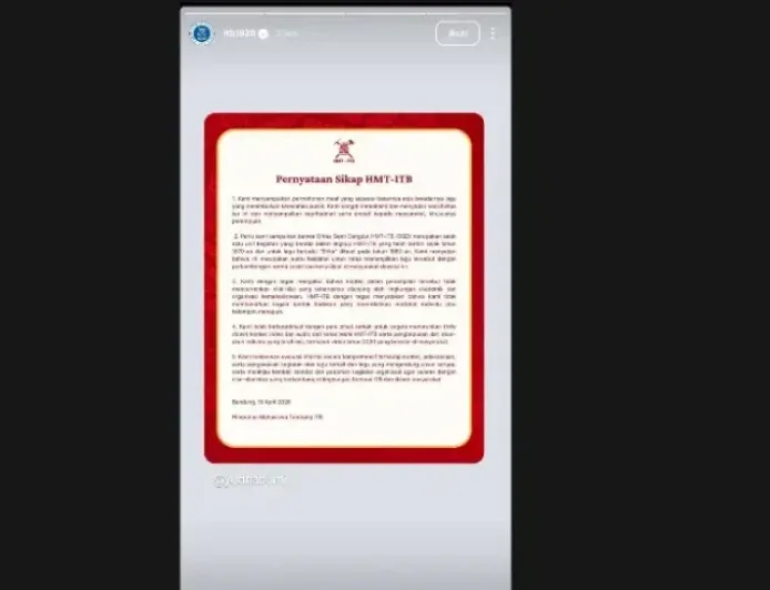 Asal Usul Lagu Erika Viral di Media Sosial, Dinilai Kontroversial oleh Himpunan Mahasiswa ITB