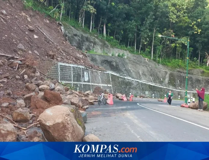 Longsor Susulan Tutup 70% Jalan Baru Clongop Gedangsari-Klaten, Buka Tutup Berlaku