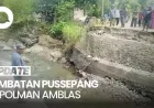 Jembatan Pussepang di Polman Amblas Akibat Banjir, Akses 4 Kecamatan Terputus