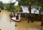 Banjir akibat luapan Kali Wanggu Kendari