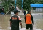 Waspada! Sungai Lamandau Meluap, Banjir Kiriman Hulu Mulai Rendam Bantaran Sungai