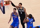 Spurs Menang Dramatis 122-115 Atasi Thunder di Dua Kali Overtime Final Wilayah Barat