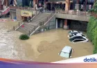 Banjir Duyun China Melanda, Mobil Terendam dan Status Darurat Ditingkatkan