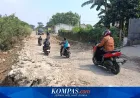 Jalan Longsor di Kali CBL Bekasi, Warga Mendesak Perbaikan Permanen Segera Dilakukan