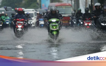 Banjir Akibat Hujan Deras Terjadi di Jalan Swadarma dan Ciledug Raya Jaksel