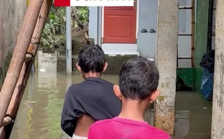 Banjir di Bidara Cina Jakarta Timur Masih Rendam, Ketinggian Air Capai 50 cm