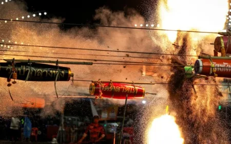 Festival Roket Mon Thailand: Potret Langit Membara dan Adu Kecepatan Roket