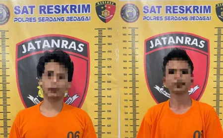 Polres Sergai Tangkap Dua Pelaku Pencurian di Sei Bamban dengan Kerugian Rp4,5 Juta