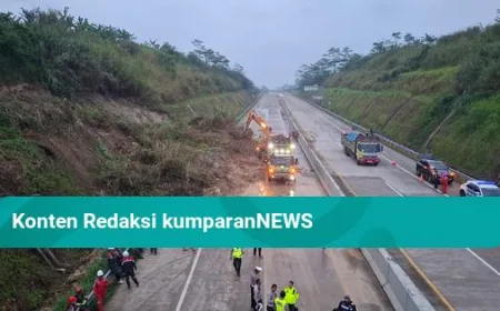 Longsor di Tol Bocimi Akibat Hujan Deras: Jalur Ditutup Sementara, Sopir Cerita
