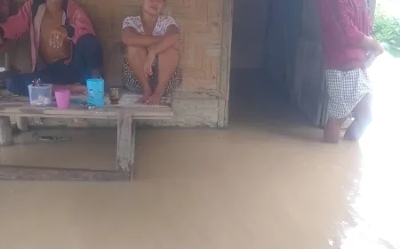 Tanggul Jebol, Ratusan Rumah di Tebingtinggi Terendam Banjir