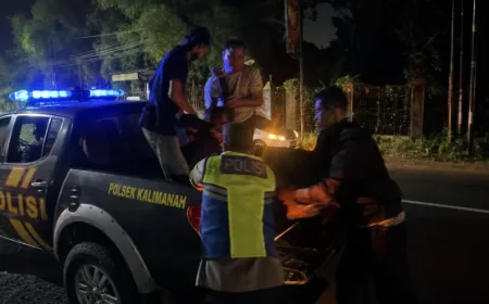 Kecelakaan Tunggal di Kalimanah, Polisi Evakuasi Korban ke Rumah Sakit