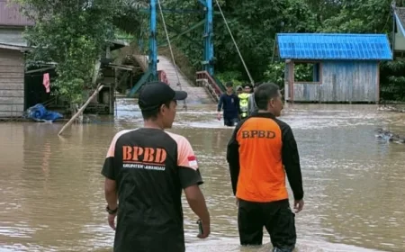Waspada! Sungai Lamandau Meluap, Banjir Kiriman Hulu Mulai Rendam Bantaran Sungai