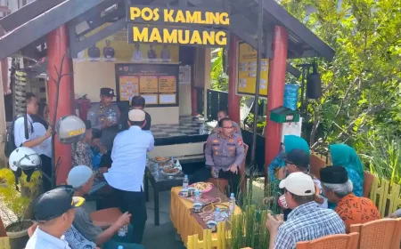 Bangun Pos Kamling di Tapalang, Polisi Latih Hansip Lumpuhkan Pelaku Kriminal Tanpa Kekerasan - Tribun-sulbar.com