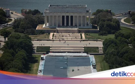 Renovasi Kolam Refleksi Lincoln Memorial oleh Trump Picu Kritik dan Gugatan