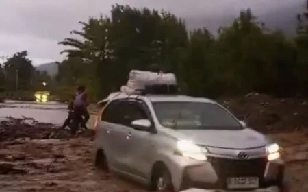Banjir Touna Rendam Jalur Trans Poso: Akses Terhambat Sementara