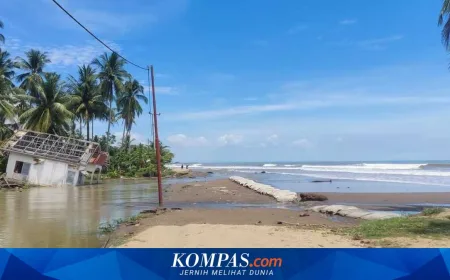 Banjir Rob Rendam 159 Rumah di Aceh Utara, Jalan Antardesa Amblas Parah