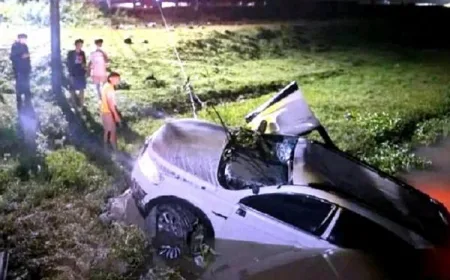 Kecelakaan Mobil Chevrolet Tercebur Saluran Irigasi di Grobogan, 1 Tewas