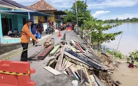 Longsor di Jalan Laut Sekayu, BPBD Muba Siaga Antisipasi Bencana Susulan
