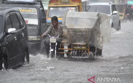 Hujan dan Angin Kencang di Sumut Berpotensi Picu Banjir dan Longsor