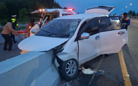 Kecelakaan Tol Pekanbaru-Dumai: 2 Tewas, 6 Luka Berat Akibat Microsleep