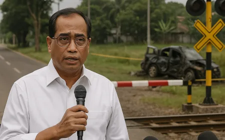 Menhub Ungkap 1.058 Kecelakaan di Pelintasan Sebidang Kereta Api dalam 3 Tahun