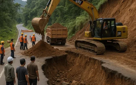 Perbaikan Jalan Longsor Cikampak–Gunung Bunder Dipercepat, Warga Bogor Bersyukur