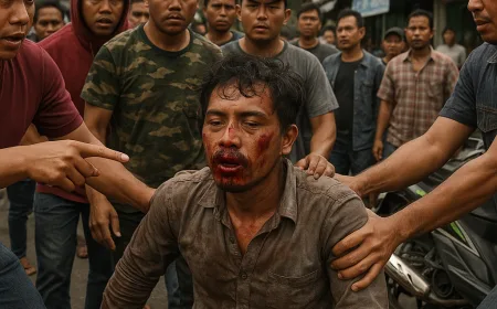 Modus Naik Ojek Gagal, Maling Motor di Probolinggo Babak Belur Dihajar Massa