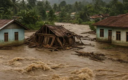 Banjir di Tapanuli Utara: 4 Rumah Hanyut dan 196 Rumah Terdampak