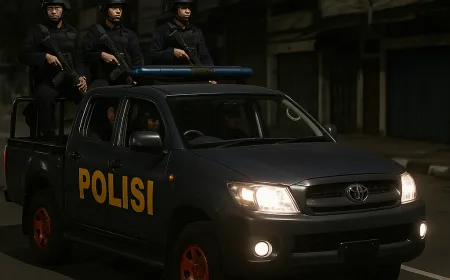 Patroli Brimob Polda Metro dari Slipi ke Tambora Cegah Kejahatan Jam Rawan