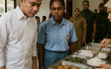 Wapres Gibran Cek Menu Makan Bergizi Gratis di Papua, Ini Faktanya
