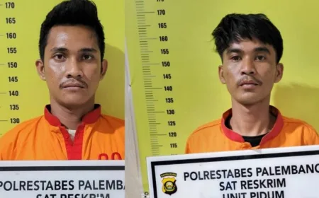 Polrestabes Palembang Bekuk Komplotan Begal Bersenjata Tajam, Empat Pelaku Diburu