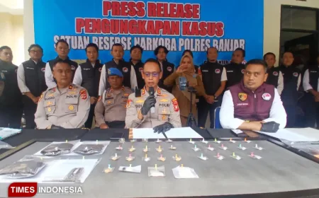 Polres Banjar Gulung 7 Kasus Narkoba, 10 Tersangka Diamankan dan 2.211 Jiwa Terselamatkan