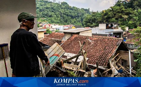 Longsor di Lembang Hancurkan Rumah Warga, Satu Keluarga Kehilangan Tempat Tinggal